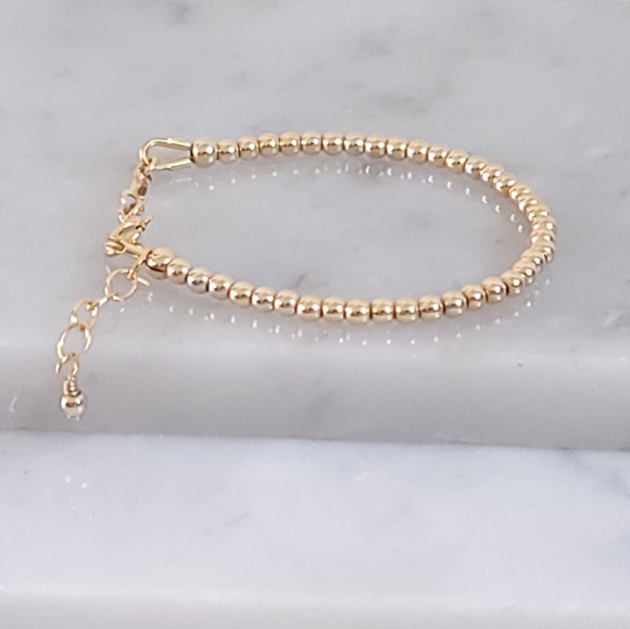 14k babies beaded bracelet